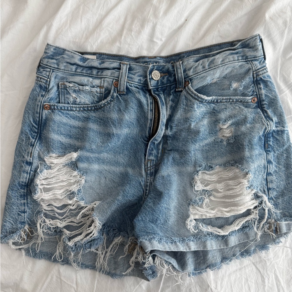 American Eagle Outfitters high waisted Distressed Jean Shorts